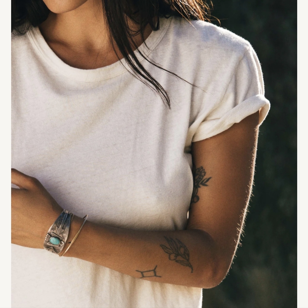 Imogene & Willie the drop tee shirt vintage white